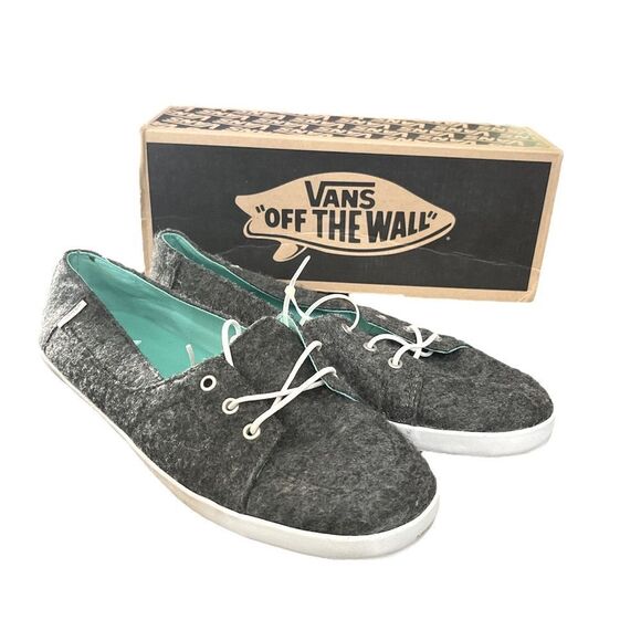 Vans Palisades Vulc Wool Shoes In Charcoal - Picture 1 of 3